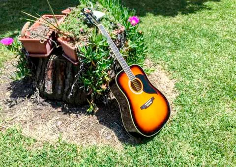 Resting Guitar Stock Photos
