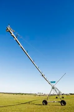 Resting irrigation pivot Stock Photos