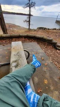 Resting at the lake Stock Photos