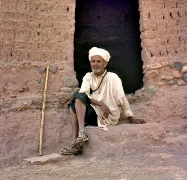 Resting man in Morocco Foto stock