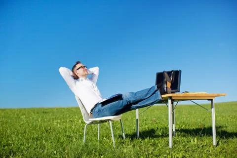 Resting man Stock Photos