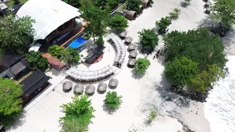 Resting place on the beach Video stock 300573096