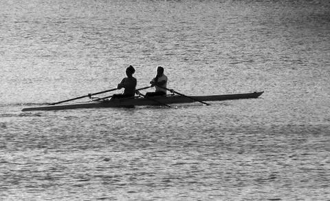 Resting Rowers Stock Photos