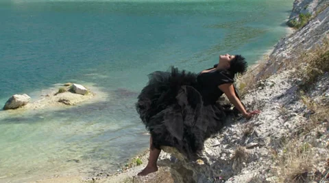 Resting on a shore Stock Footage 34438859