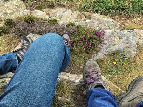 Resting your legs Foto stock