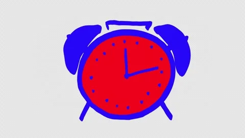 A restless alarm clock rings on a black screen. Stock Footage 256710558