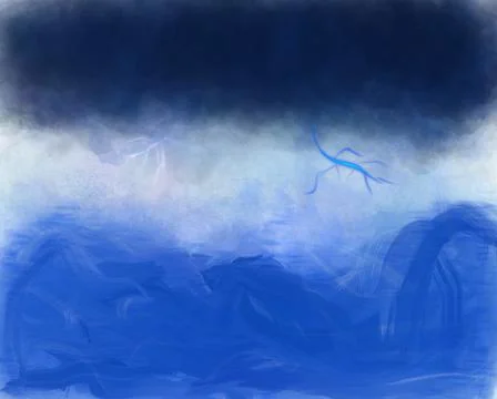 The Restless Sea Stock Illustration