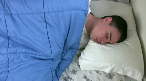 Restless Sleeper Stock Footage 619148