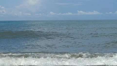 Restless waves on the black sea Stock Footage 159958972