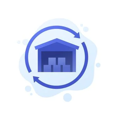 Restock inventory, warehouse vector illustration Stock Illustration