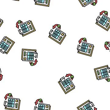 Restock report vector seamless pattern Stock Illustration