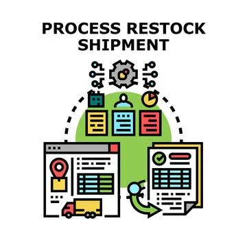Restock shipment process concept vector illustration Stockillustratie