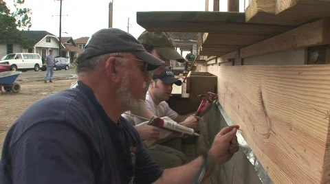 Restoration after Katrina Stock Footage 593607