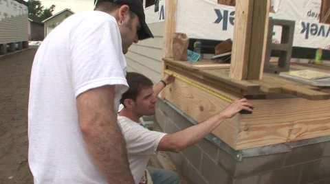 Restoration after Katrina Stock Footage
