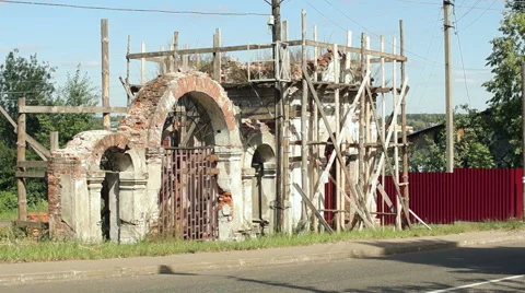 The restoration of a historic building Video stock 57325341