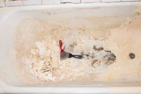 Restoration of the old bath. Stock Photos