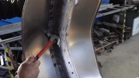 Restoration of an old scooter Stock Footage 255800388