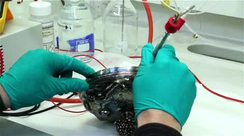 Restoration of silver object Stock Footage 21271162