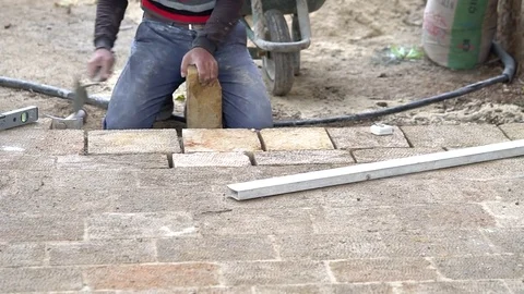Restoration work in Temple for road. Time Lapse Stock Footage 84157284
