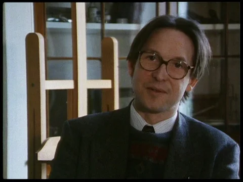 Restorator talking about x-ray technology, UK 1992 Video stock 136687413