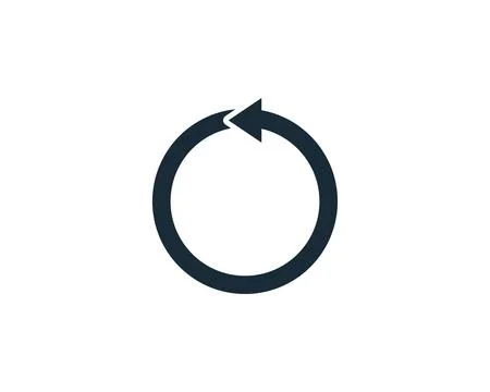 Restore Icon Vector Logo Template Illustration Design Stock Illustration