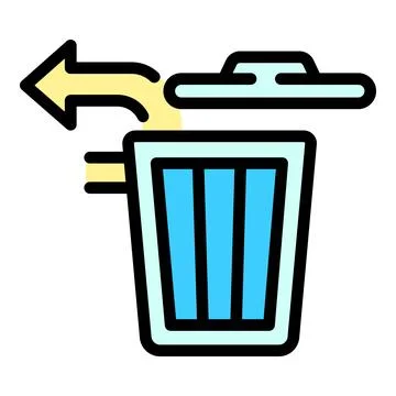 Restore trash bin icon vector flat Stock-Illustration