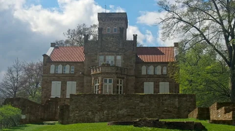 Restored building of a German castle Video stock 62488766