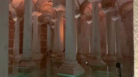 The restored new version of the Basilica Cistern Stock Footage 231974345