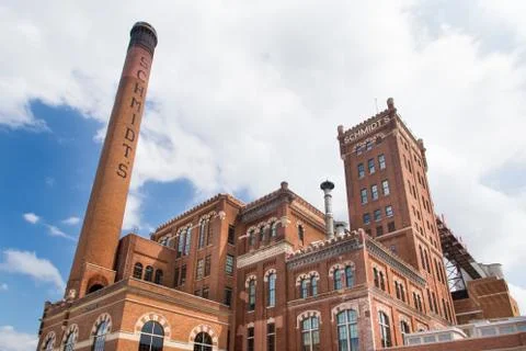 Restored schmidt brewery Stock Photos
