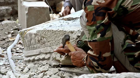 Restorers at work Stock Footage 36449550