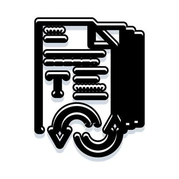 Restoring file document with circular arrow interface icon 库存插图