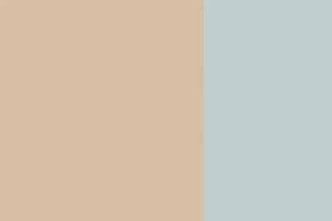 A restrained vertical split pairs warm beige with cool pale blue, producing.. Ilustração Stock