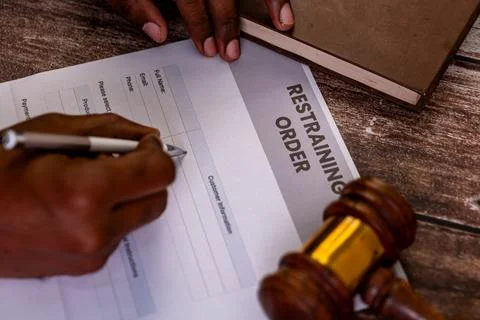 Restraining Order Filing Stock Photos