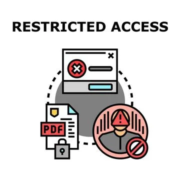 Restricted access concept with data protection denial Stock Illustration