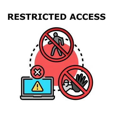 Restricted access digital security vector concept イラスト素材