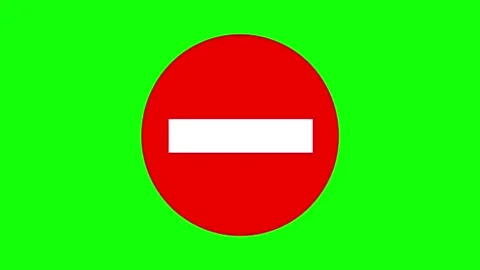 Restricted Access No Entry Icon Animation Green Screen 動画素材 344658101