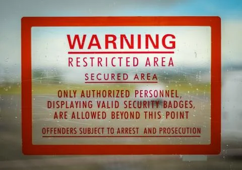 Restricted access sign Stock-Fotos