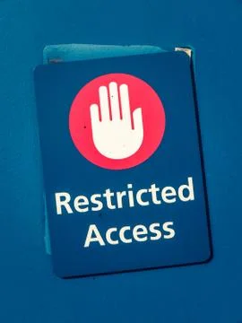 Restricted Access Sign Stock-Fotos