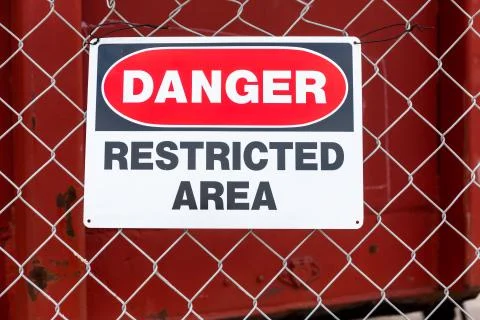 Restricted Area Danger Stock Photos