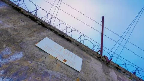 Restricted area is dangerous Foto stock