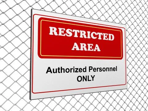 Restricted area notice Stock Illustration