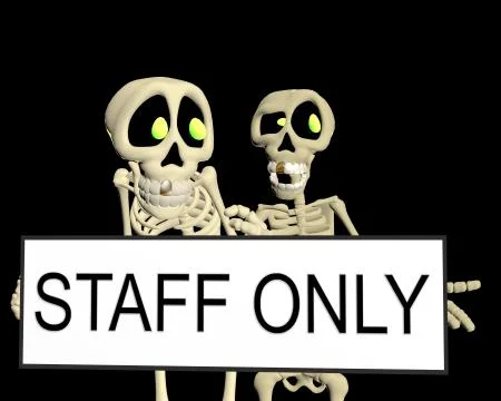 The restricted area, staff only please Stock Illustration