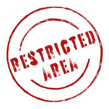 Restricted area stamp Stock Illustration