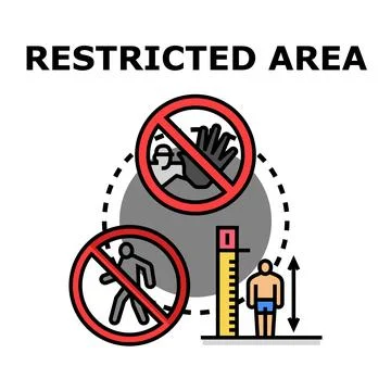 Restricted area vector concept for limited access Stock Illustration