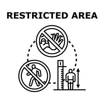 Restricted area vector concept for limited access Stock Illustration