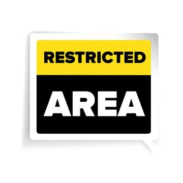 Restricted area warning sign vector Stock Illustration