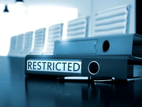 Restricted on Folder. Blurred Image 스톡 일러스트