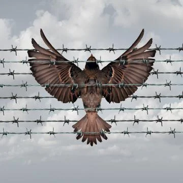 Restricted Freedom Stock Illustration