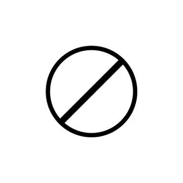 Restricted icon, vector design website black on white background Illustrazione stock