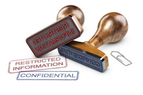 Restricted Information, Confidential Data Stock Photos